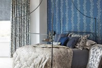 Синяя роскошь спальни (Коллекция тканей San Aegean Fabrics)