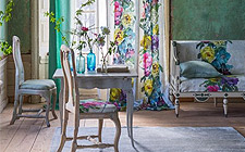 Ткани для штор с розами Designers Guild